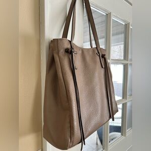 Large Boho Chic Via Luna Tote/Shoulder Bag, Taupe